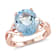5.50ctw Sky Blue Topaz and Diamond Accent Twist Ring in 18K Rose Gold
Over Sterling Silver