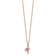 14K Rose Gold Over Sterling Silver Lab Created Ruby/Black Spinel/Cubic
Zirconia Flamingo Necklace