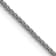 Rhodium Over 18K White Gold 1mm Solid Diamond-Cut Spiga 16 Inch Chain