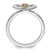 Sterling Silver Stackable Expressions Polished Flower Citrine Ring 0.1ctw