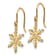 14K Yellow Gold Cubic Zirconia Children's Snowflake Dangle Earrings