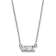 Rhodium Over Sterling Silver LogoArt Phi Sigma Sigma Extra Small Pendant Necklace