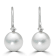 14KW  Earrings 0.13 ctw Diamond 10mm  Freshwater Cultured Pearls