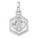 Rhodium Over Sterling Silver Polished Enameled Bee in Hive Children's Pendant