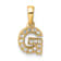 14K Yellow Gold Diamond Letter G Initial with Bail Pendant