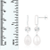 White Cultured Freshwater Pearl and Cubic Zirconia Rhodium Over Sterling
Silver 8-9mm Drop Earrings