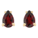 6x4mm Pear Shape Garnet 14k Yellow Gold Stud Earrings