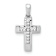 Rhodium Over 14k White Gold Diamond Cross Pendant