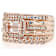 Morganite Rectangular Octagonal And White Zircon Ring In 18K Rose Gold
Over Sterling Silver 1.41ctw