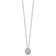 Rhodium Over Sterling Silver Fancy Oval Cubic Zirconia Halo With 2 Inch
Extension Necklace