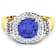 2.72ctw Violet Tanzanite and Diamond 14K Yellow Gold Halo Ring