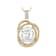 Two-tone Oval CZ Pendant With Chain In Platinum-Enhanced Sterling Silver
And 18K Gold Over Sterling Silver 8.45ctw