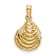 10K Yellow Gold Textured Clam Shell Charm