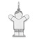 Rhodium Over 14K White Gold Satin Boy Love Charm