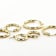 Set Of 6 Hoop Earrings In 18K Gold Over Bronze and Rhodium Over Bronze