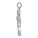 Rhodium Over 14k White Gold Diamond Cross Pendant