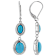 Sleeping Beauty Turquoise Dangle Earrings In Sterling Silver