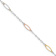 14k Tri-color Gold Oval Link Bracelet
