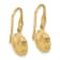 14K Yellow Gold Freshwater Cultured Pearl and Textured Circle Dangle Earrings