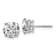 Rhodium Over 14K White Gold 4ct. 8.0mm Round G H I True Light Moissanite
Screwback Earrings