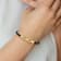 14k Yellow Gold Polished Fancy Link Leather Bracelet