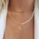 14K Gold Over Brass Initial Pearl Simulant Link Chain Necklace Letter G