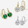 CZ Solitaire Drop Earrings In White Rhodium Over Brass 7.00ctw