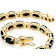 Black Spinel Oval And White Zircon Tennis Bracelet In 18K Gold Over
Sterling Silver 4.41ctw