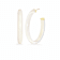 14K Yellow Gold Over Sterling Silver XL Oval Illusion Nude Acrylic Hoops
in Ivory