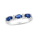 1.05ctw Sapphire and Diamond Band Ring in 14k White Gold