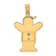 14k Yellow Gold Satin Diamond Kid with Hat Pendant