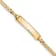 14k Yellow Gold Curb Link ID Bracelet