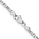 Rhodium over 14k White Gold Solid 2.5mm Franco 20 Inch Chain