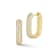 Rachel Zoe Pave CZ Rectangular Hoop Earrings in 14K Gold Over Sterling Silver