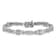 Rhodium Over Sterling Silver Cubic Zirconia Mom with Safety Clasp Bracelet