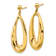 14k Yellow Gold Polished Oval Dangle Earrings