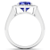2.47ctw Violet Tanzanite and Diamond 14K White Gold Halo Ring