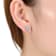 Vintage Pinwheel CZ Cluster Stud Earrings In White Rhodium Over Brass