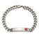 Stainless Steel Polished with Red Enamel 8.75-inch Medical ID Bracelet