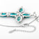 Turquoise Cross Enhancer With Chain In Sterling Silver