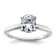 Rhodium Over 14K White Gold 1 1/2 ct. G H I True Light Oval Moissanite
Solitaire Ring