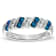 0.80ctw Sapphire and Diamond Band Ring in 14k White Gold