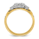 10K Two-tone Yellow and White Gold Men's Enamel and Diamond 32nd
Scottish Rite Masonic Ring 0.103ctw