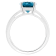 10x8mm Oval London Blue Topaz Rhodium Over Sterling Silver Ring