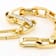Paperclip Station Bracelet With CZ In 18K Gold Over Sterling Silver