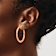 14k Rose Gold Polished 1 1/4" Round Hoop Earrings