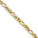 14k Yellow Gold 1.25mm Solid Flat Figaro 22 Inch Chain