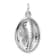 Rhodium Over Sterling Silver Polished Cowrie Shell Pendant