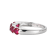 Lab Created Ruby Platinum Over Sterling Silver Ring 1.30ctw