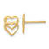 14k Yellow Gold Children's Hearts Stud Earrings